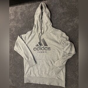 Adidas Tennis Gray Men's Hoodie Sweatshirt